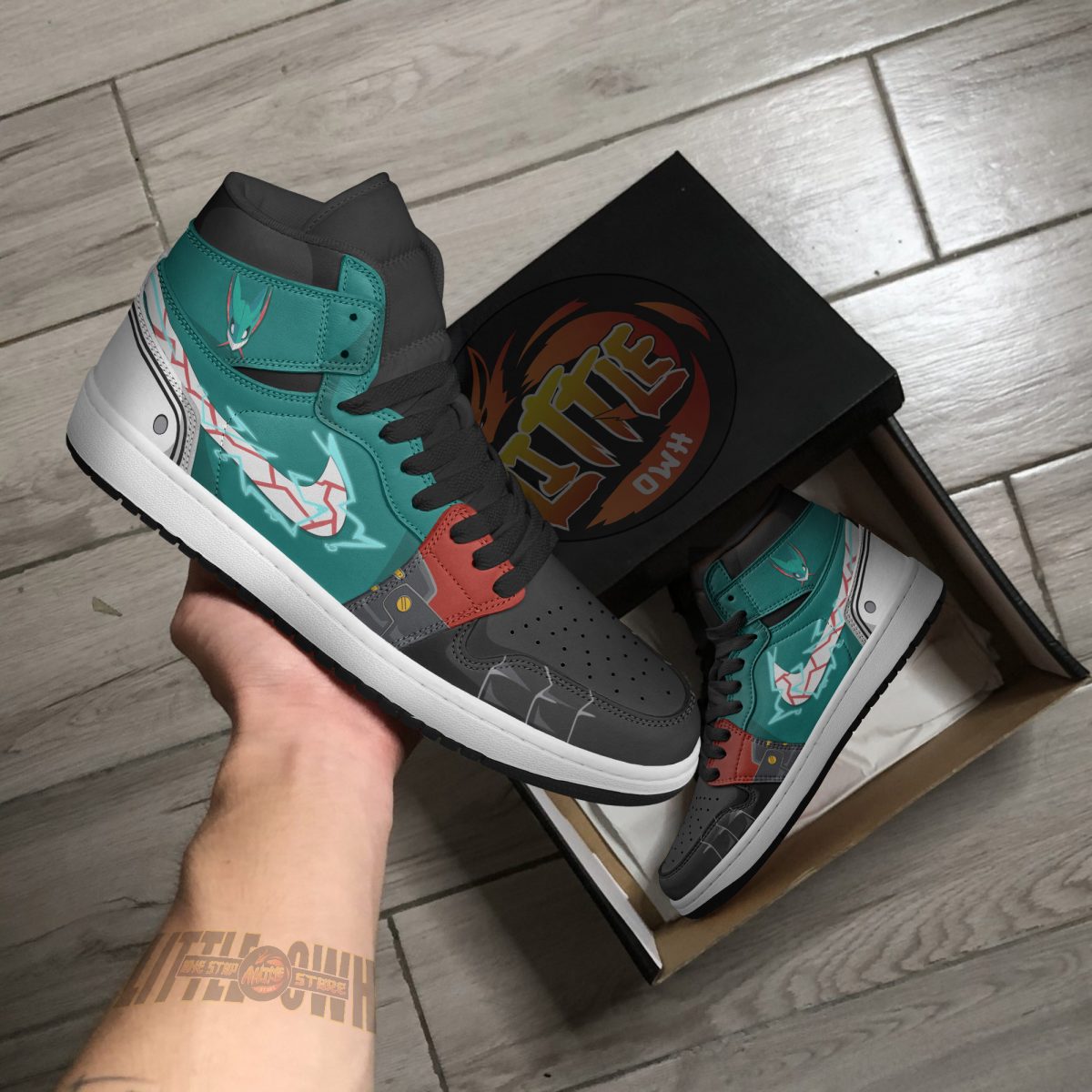 Deku Izuku Anime Sneakers – Custom MHA AJ1 Shoes