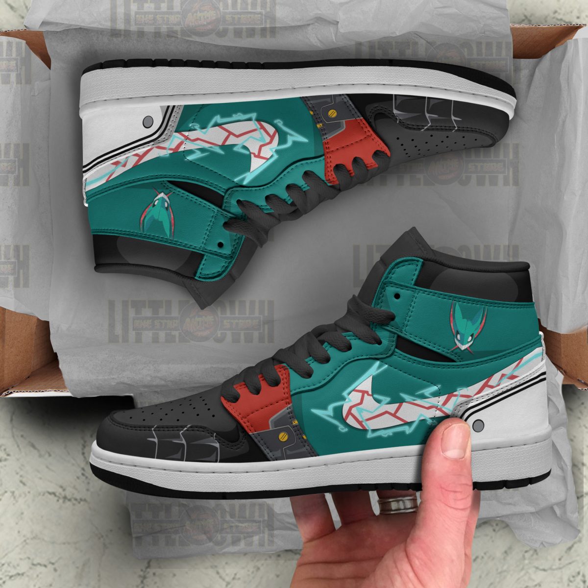 Deku Izuku Anime Sneakers – Custom MHA AJ1 Shoes