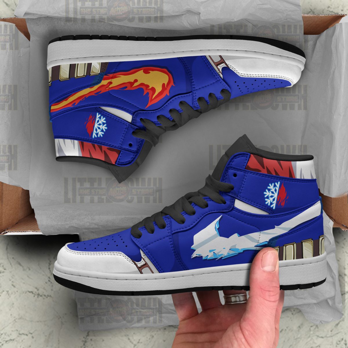 Shoto Todoroki Anime Sneakers – Custom MHA AJ1 Shoes